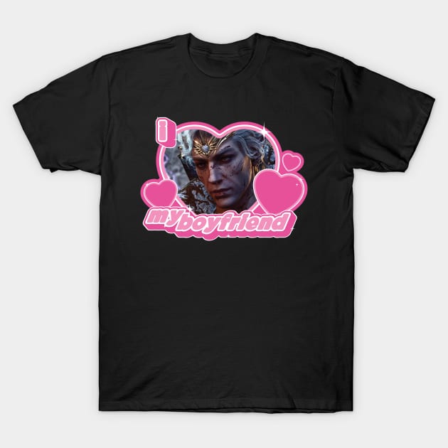 Astarion Boyfriend BG3 T-Shirt by Hanneliza